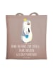 Mr. & Mrs. Panda Tote Bag Erfolg Geschäftspartner mit Spruch in Braun Pastell