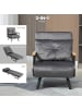 HOMCOM Schlafsofa-63L x 73B x 81H cm-Dunkelgrau