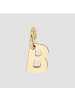 Adeliás Unisex Anhänger – Buchstabe N Buchstabenanhänger aus 375 Gold in gold