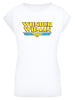 F4NT4STIC T-Shirt DC Comics Superhelden Wonder Woman Crackle Logo in weiß