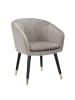 Mauro Ferretti Grauer Stoffsessel mit goldfarbenen Details, 62 x 58 x 78 cm