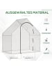 Outsunny Gewächshaus 180L x 100B x 168H cm Weiß