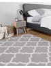 Beliani Kurzflor SILVAN in Grau/Weiß - (W) 80 x (H) 2 x (L) 150 cm