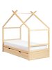 Beliani Kinderbett ORGEVAL  in Braun - (W) 99 x (H) 180 x (L) 206 cm