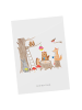 Mr. & Mrs. Panda Postkarte Waldtiere Picknick mit Spruch in Weiß