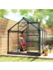 Outsunny Gewächshaus 190L x 192B x 201H cm Grau