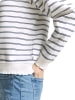 TOM TAILOR Denim Sweatshirt mit Streifenmuster in Off White Navy Stripe