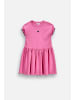 Coccodrillo Geripptes Kleid mit kurzen Ärmeln in rosa