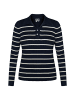 DreiMaster Damen Strickpullover in Marine Wollweiss