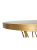Mauro Ferretti Bartisch aus goldfarbenem Metall und Glas, ø 70 x 103 cm