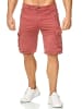 Max Men Cargo Shorts Chino Bermuda Kurze Hose Stretch Sommer in Rot