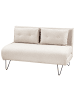 Beliani 2-Sitzer Sofa VESTFOLD in Beige/Schwarz - (W) 130 x (H) 45 x (L) 78 cm