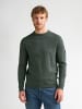 Petrol Industries Melierter Pullover mit Rundhalsausschnitt stonebend in Grün