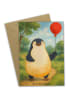 Mr. & Mrs. Panda Grußkarte Pinguin Luftballon Design ohne Spruch in Weiß