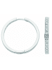 Adeliás Damen 925 Silber Ohrringe / Creolen mit Zirkonia Ø 29,7 mm in silber