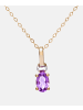 Diamant L'éternel Halskette mit Anhänger aus 375 Gelbgold mit Amethyst