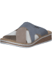 rieker Plateau-Pantoletten in nude/offwhite/blue