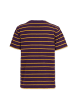 Band of Rascals T-Shirt " Striped " in dark-purple-mustard