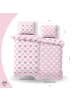 TRAUMHELDEN Bettwäsche-Set Biber/Flanell "Herzklopfen, Heart" in Weiß / Rosa