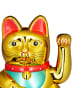 relaxdays 2x Winkekatze in Gold