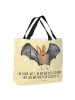 Mr. & Mrs. Panda Tasche Fledermaus Flügel mit Spruch in Gelb Pastell