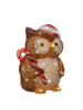 MARELIDA LED Eule mit Zuckerstange Acrylfigur H: 24cm in braun