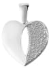 Adeliás Damen Anhänger – Herz Herzanhänger aus 925 Silber mit Zirkonia in silber