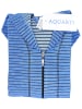 Aquarti Aquarti Damen Bademantel Reißverschluss Streifenmuster in türkis