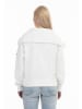 DreiMaster Damen Oversize Troyer-Sweater in Wollweiss