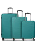 Franky Dallas 3.0 4 Rollen Kofferset 3-teilig mit Dehnfalte in turquoise