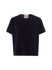 Marie Lund Frottee-Shirt in marine