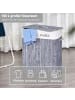 HOMCOM Wäschekorb-L52 x B32 x H63 cm-Grau