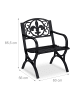relaxdays Gartenstuhl in Schwarz - (B)60 x (H)85,5 x (T)56 cm