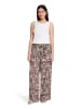 CARTOON Palazzo-Hose mit Gummizug in Patch Brown/Cream