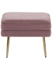 Beliani Hocker ODESSA in Rosa/Gold - (W) 49 x (H) 43 x (L) 34 cm