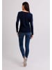 CASH-MERE.CH V-Ausschnitt Pullover in Marine Blau