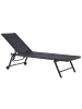 Beliani Gartenliege PORTOFINO in Schwarz - (W) 198 x (H) 32 x (L) 65 cm