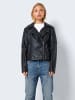 Noisy may Kunstleder Biker Jacke NMREBEL in Schwarz-2