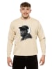 Cotton Prime® Sweatshirt Affe Pullover mit Print, Monkey mit Kopfhörer in Beige
