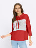 WITT WEIDEN Sweatshirt in rot-weiß-geringelt