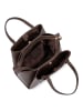 Seidenfelt Nelma Schultertasche 27.5 cm in dark brown
