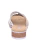 rieker Pantoletten in weiss/lightgold