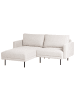 Beliani Ecksofa BREDA in Beige/Schwarz - (W) 192 x (H) 85 x (L) 155 cm rechtsseitig