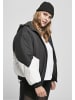 Urban Classics Urban Classics Frauen Ladies Padded 2-Tone Batwing Jacket in black/white