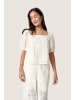 Soaked in Luxury Kurzarm-Bluse SLCoopelia Gerade Passform in Whisper White