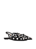 The Attico Schwarz Leder Ballerina Flache Schuhe