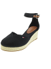 Tommy Hilfiger Flag Closed toe Mid Wedge Sandale Schwarz