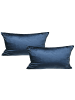 JACK 2er Set Teddy Flausch Kissen 30x50cm in blau