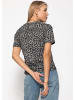 SASSYCLASSY T-Shirt mit Leo-Print in Grau