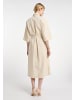DreiMaster Klassik Damen Hemdkleid in Hellbeige